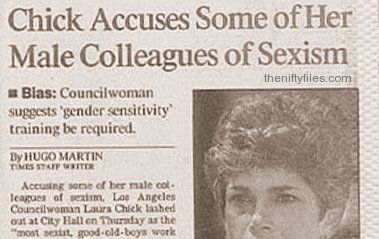 Chick accuses some of her male colleagues of sexism