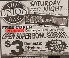 The Union Bar - Free cover for girls 9 - 10 Courtesy Of Girls Gone Wild!