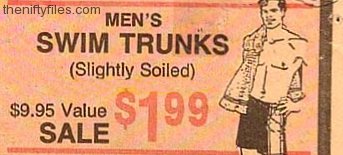 Men's Swim Trunks (Slightly Soiled) Sale: $1.99