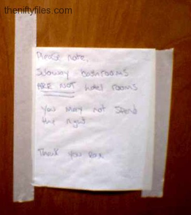 Washroom is not a Hotel